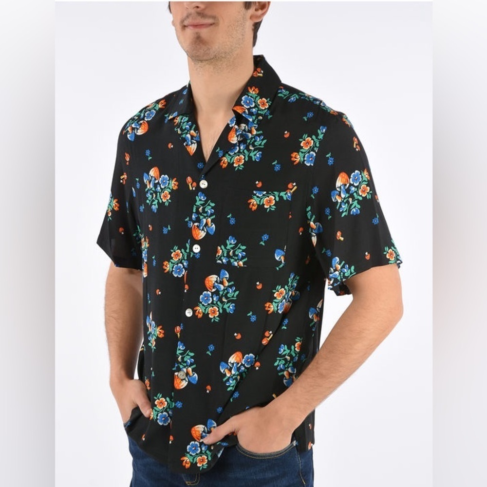 NWT Opening ceremony unisex mushroom button down